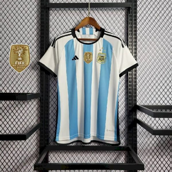 2022 World Cup 3 Star Argentina Home Jersey 50421