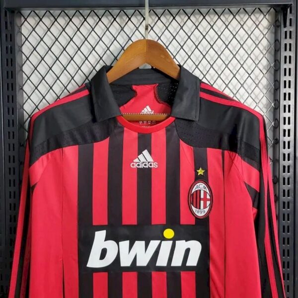 Ac Milan 200708 Home Long Sleeves Retro Jersey 59681