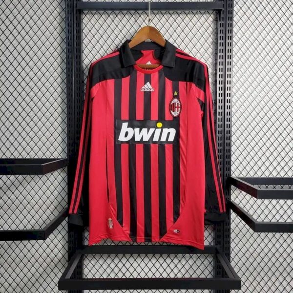 Ac Milan 200708 Home Long Sleeves Retro Jersey 59682