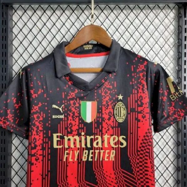 Ac Milan 202223 Fourth Kids Jersey And Shorts Kit 55394