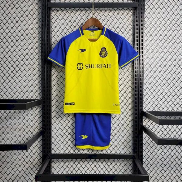 Al Nassr 202223 Home Kids Jersey And Shorts Kit 52089