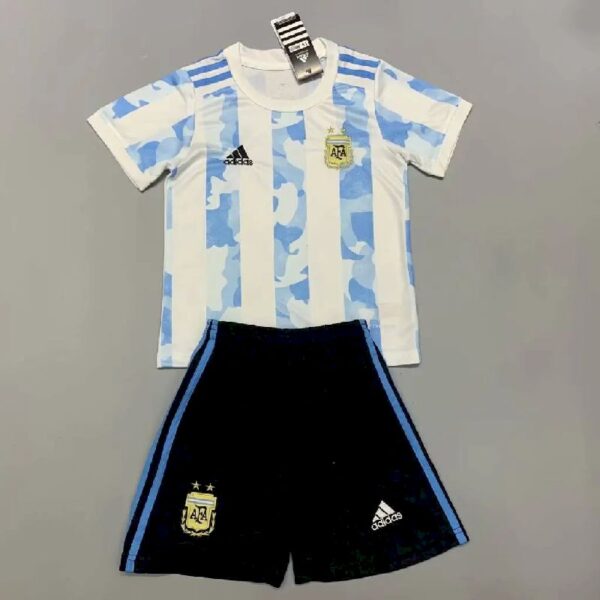 Argentina 2021 Home Kids Jersey And Shorts Kit 36608