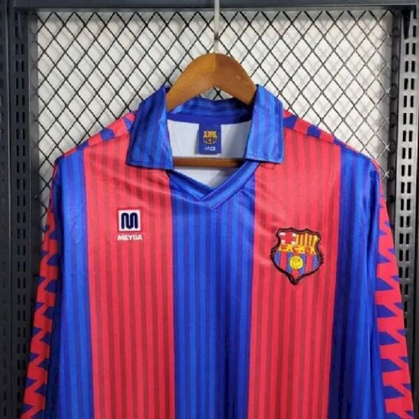 Barcelona 199192 Home Long Sleeve Retro Jersey 58222