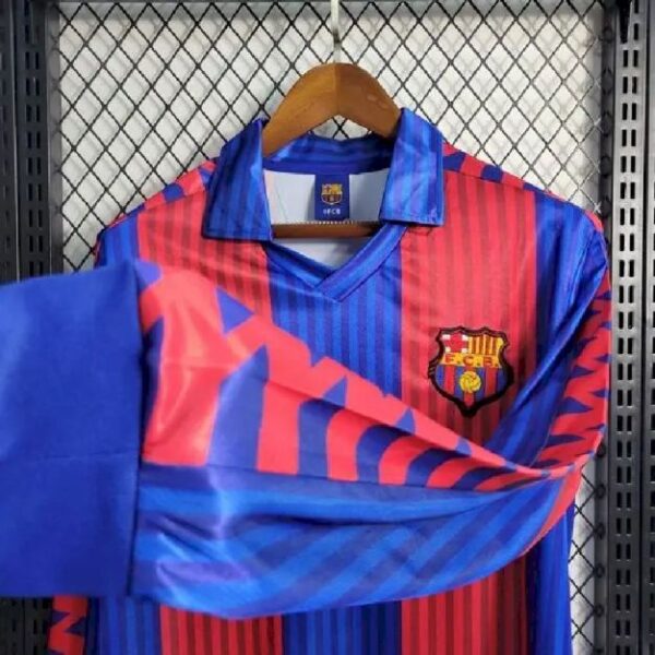 Barcelona 199192 Home Long Sleeve Retro Jersey 58227