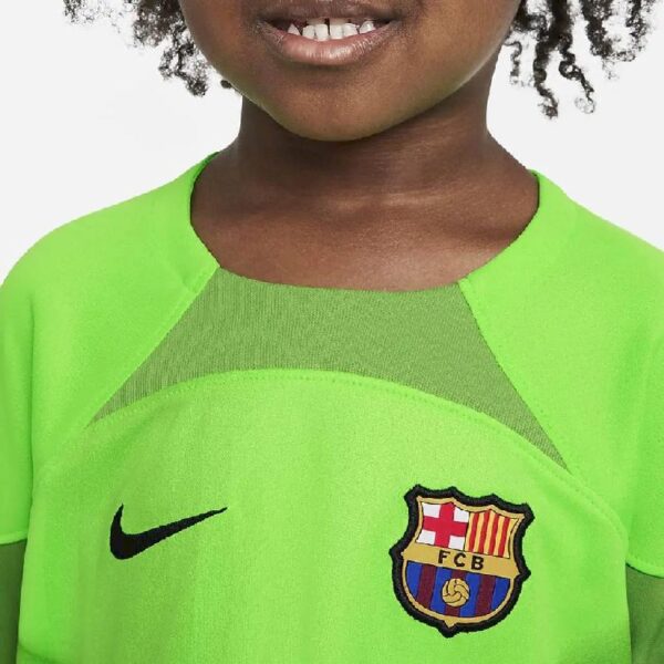 Barcelona 202223 Goalkeeper Kids Jersey And Shorts Kit