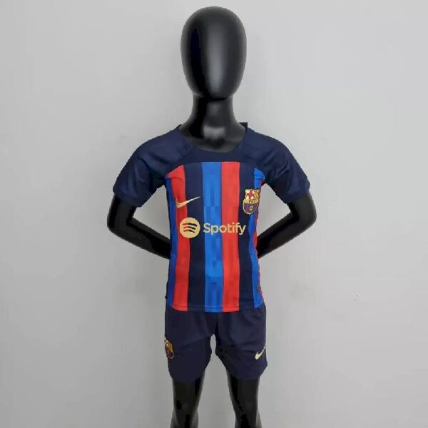 Barcelona 202223 Home Kids Jersey And Shorts Kit 42079