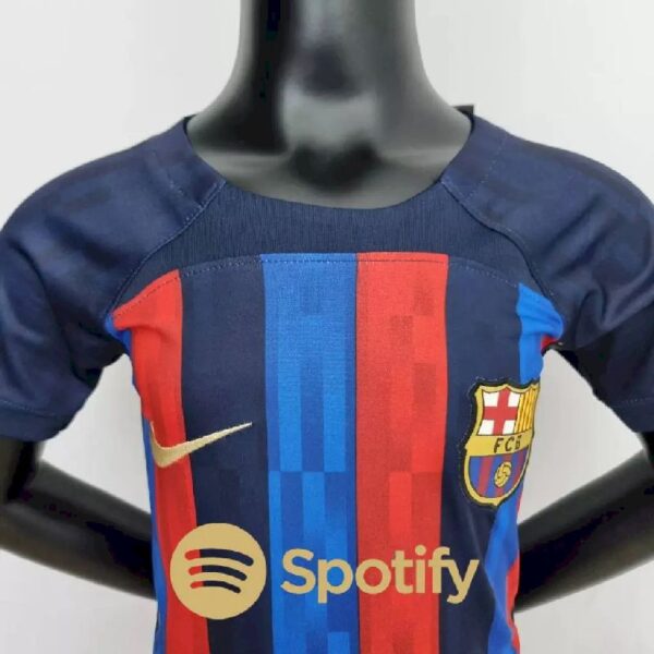 Barcelona 202223 Home Kids Jersey And Shorts Kit 42081