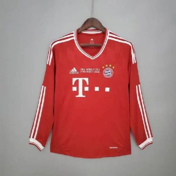 Bayern Munich 201314 Champions League Home Long Sleeve Retro Jersey