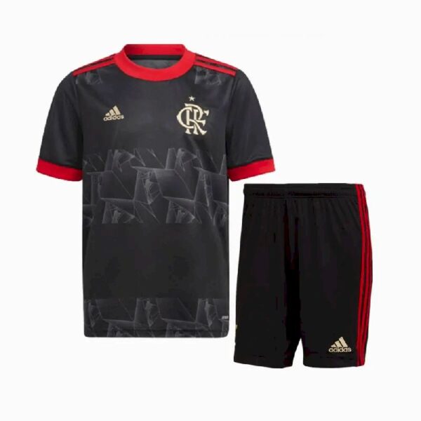 Flamengo 2021 Third Kids Jersey And Shorts Kit 45352