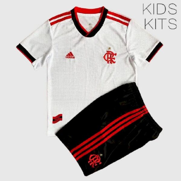 Flamengo 2022 Away Kids Jersey And Shorts Kit 45076