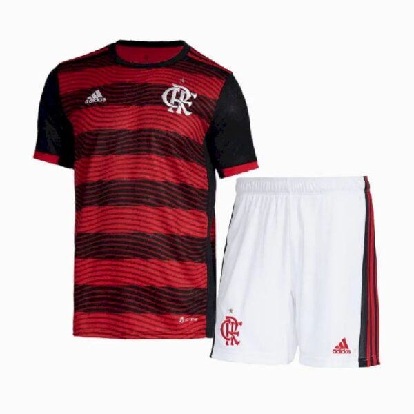 Flamengo 2022 Home Kids Jersey And Shorts Kit 45122