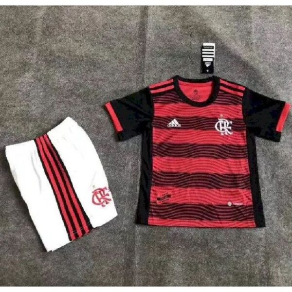 Flamengo 2022 Home Kids Jersey And Shorts Kit 45124