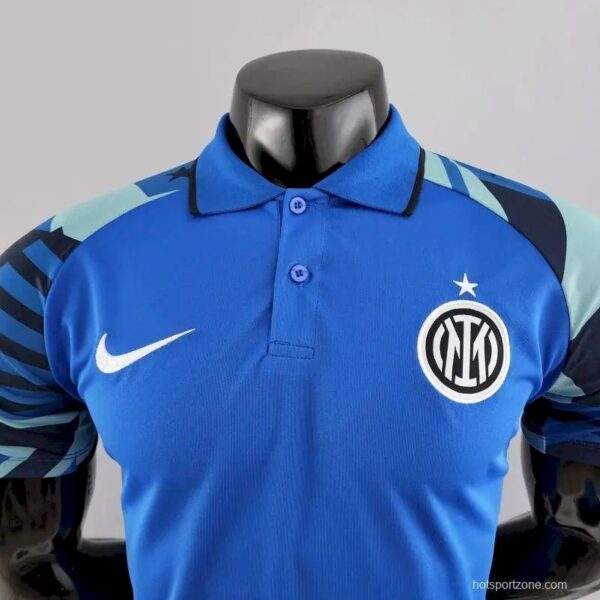 Inter Milan 202223 Polo Blue Boutique Jersey 46055