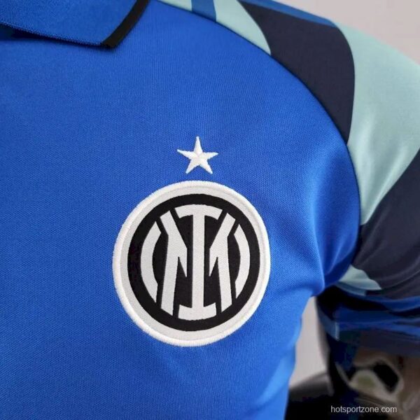 Inter Milan 202223 Polo Blue Boutique Jersey 46058