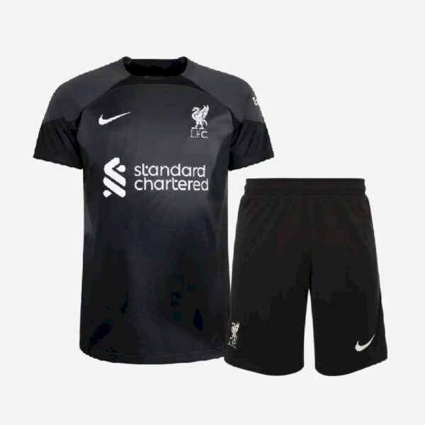 Liverpool 202223 Away Goalkeeper Kids Jersey And Shorts Kit 44241