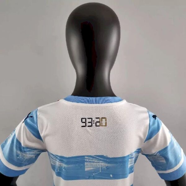 Manchester City 202223 Anniversary Kids Jersey And Shorts Kit