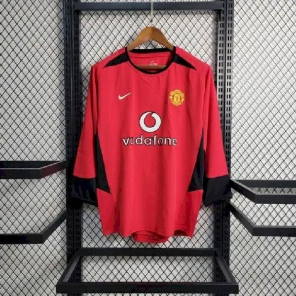 Manchester United 200204 Home Long Sleeve Retro Jersey 58189