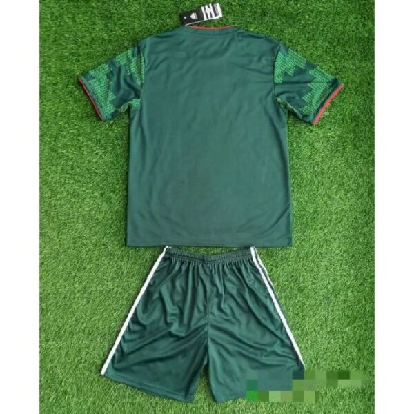 Mexico 2021 Home Kids Jersey And Shorts Kit Green 43860