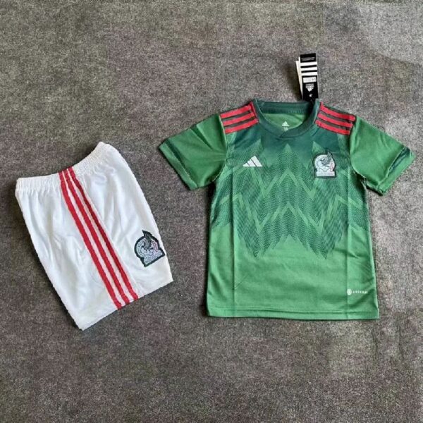 Mexico 2022 Home Kids Jersey And Shorts Kit 35772