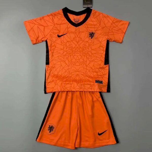 Netherlands 2021 Home Kids Jersey And Shorts Kit 46403