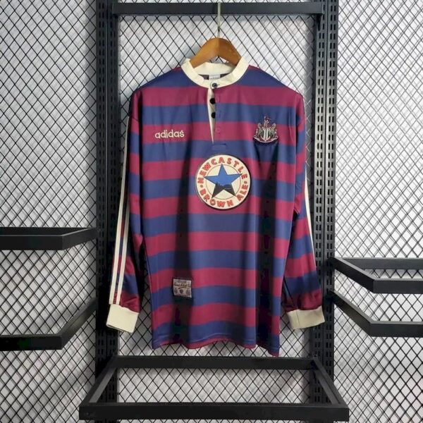 Newcastle United 199596 Away Long Sleeves Retro Jersey 53022