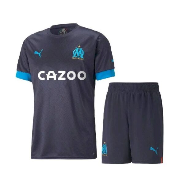 Olympique Marseille 202223 Away Kids Jersey And Shorts Kit 47120