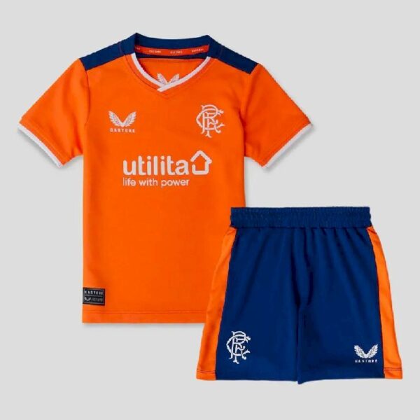 Rangers 202223 Third Kids Jersey And Shorts Kit 39611 1