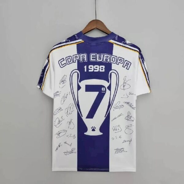 Real Madrid 1998 Ucl Winners Signed Retro Jersey