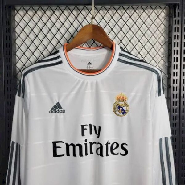 Real Madrid 201314 Home Long Sleeve Retro Jersey