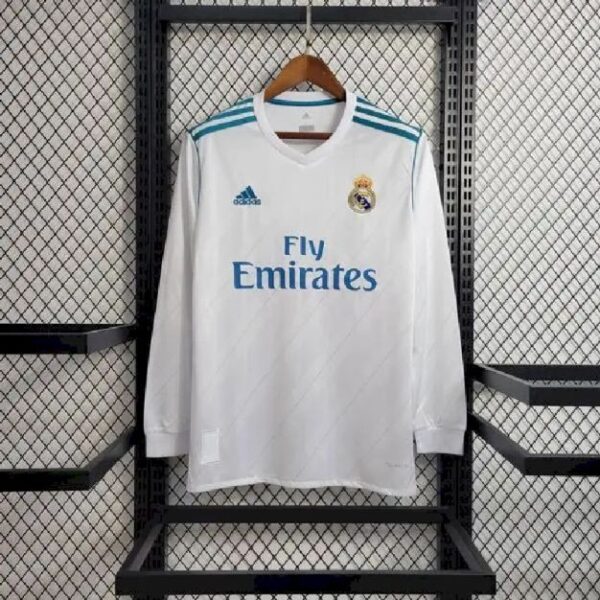 Real Madrid 201718 Home Long Sleeve Retro Jersey 55726