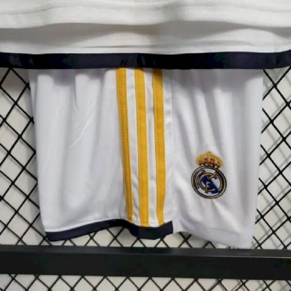 Real Madrid 202324 Home Kids Jersey And Shorts Kit 57354 1