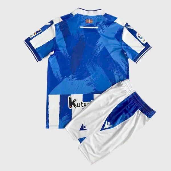 Real Sociedad 202223 Home Kids Jersey And Shorts Kit 1