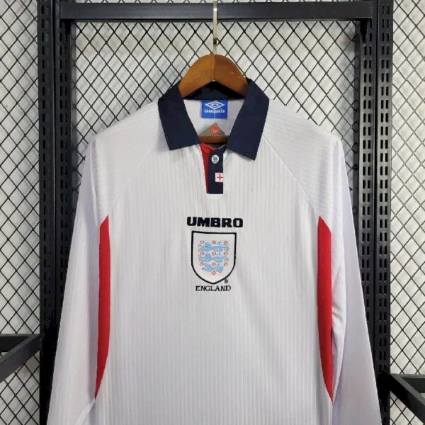 Retro 1998 England Home Long Sleeve 5