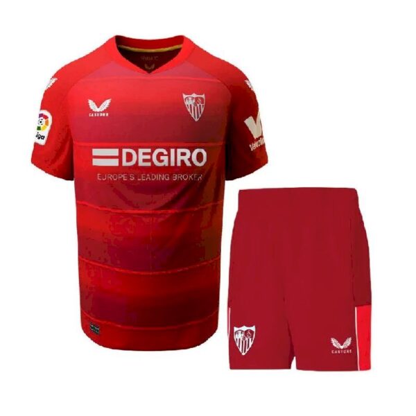 Sevilla 202223 Away Kids Jersey And Shorts Kit 46940