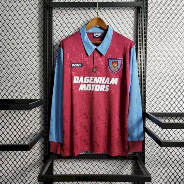 West Ham United 199597 Home Long Sleeves Retro Jersey 52871