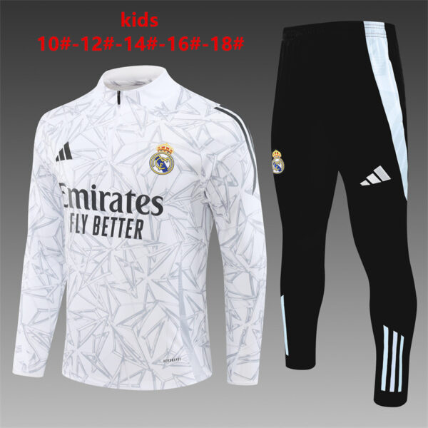 Real Madrid 2024/25 Half-Zip Kids Sweater+Pant 14001-18(155-165)