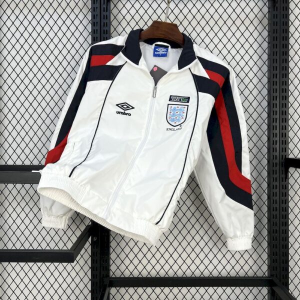 England 1998-99 Umbro Track White Jacket-Xxl